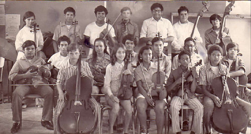 picture of lois's orchestra students from the 1970s Students from 1970's