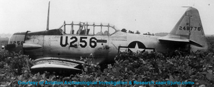 AT-6 crash, September, 1944