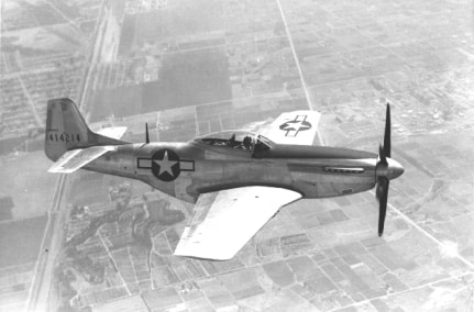 P-51 in flight. 